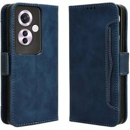 Etui z klapką do Oppo Reno 11F 5G, Card Slot, granatowe
