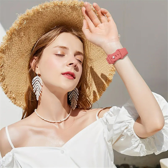 Pasek Silikonowy do Apple Watch 1/2/3/4/5/6/7/8/9/10/11/SE 38/40/41/42mm, Rose, Czerwony
