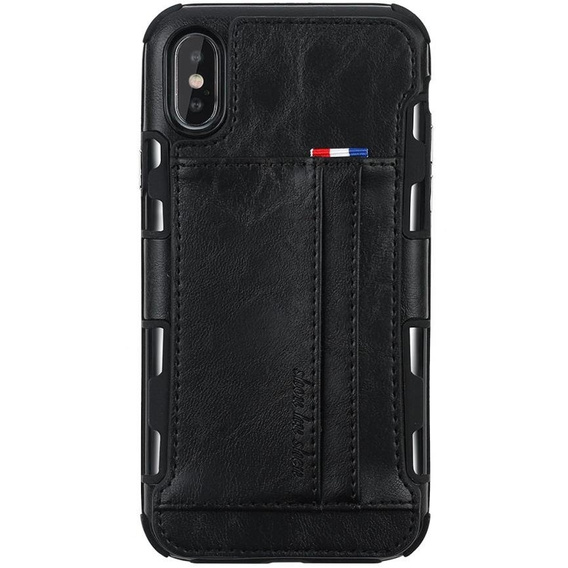 Etui Two Cards Hybrid Case iPhone XS / X 5.8 - Black