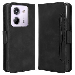 Etui z klapką do Xiaomi Poco M7 Pro 5G, Card Slot, czarne