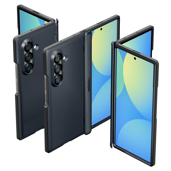 Spigen Slim Armor Pro Mag do Samsung Galaxy Z Fold7, z MagSafe – Metal Slate