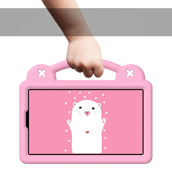 Etui do Samsung Galaxy Tab A11/A9, Cute Patterns, z podstawką, Różowe