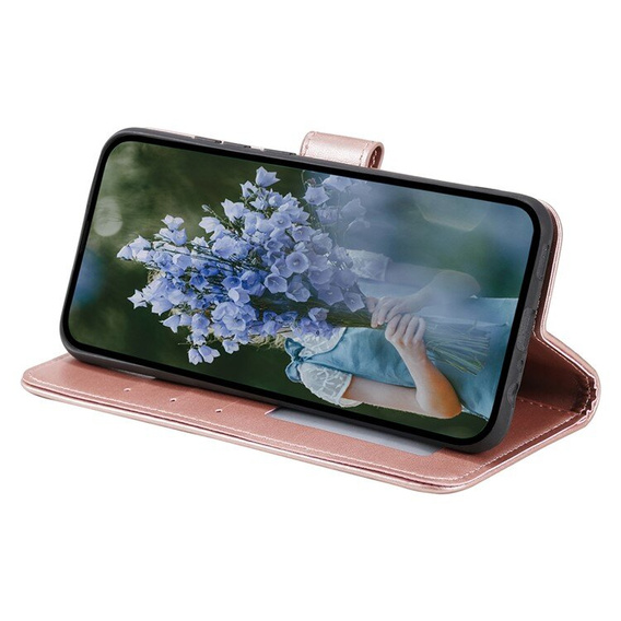 Etui z klapką do Samsung Galaxy A55 5G, Mandala, różowe rose gold