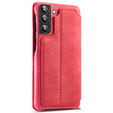 Etui z klapką do Samsung Galaxy S22+ Plus 5G, LC.IMEEKE, czerwone