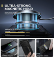 Etui pancerne do iPhone 13 / 14, Dexnor CamProtect MagSafe, z folią prywatyzującą, czarne (Dwie ramki)
