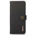 Skórzane Etui KHAZNEH RFID do Xiaomi Redmi Note 13 Pro 5G, Litchi Texture, czarne