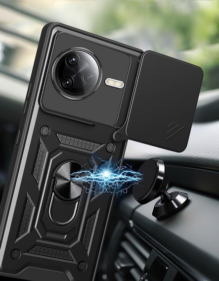 Etui pancerne do Xiaomi Poco F7 Pro, CamShield Slide, czarne