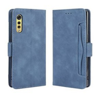 Etui z klapką do LG Velvet, Card Slot, niebieskie