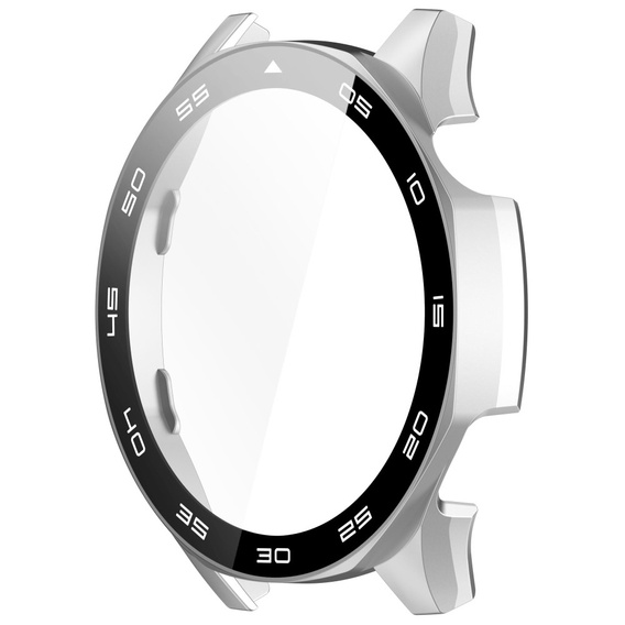 2w1 Etui + Szkło Hartowane do Huawei Watch GT 5 46mm, Srebrne
