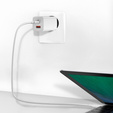 Ładowarka sieciowa Baseus GaN2 Lite, USB + USB-C, 65W - biała