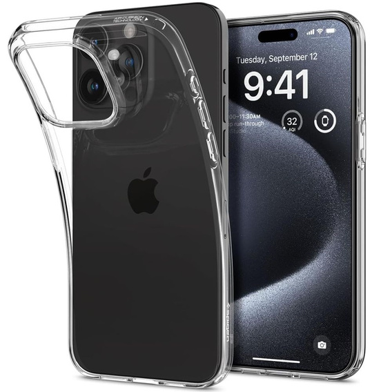 Etui Spigen do iPhone 15 Pro, Liquid Crystal, Przezroczyste