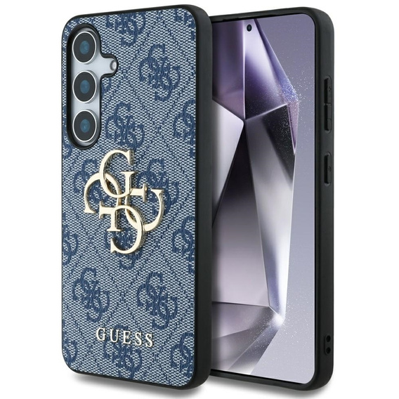 Etui GUESS do Samsung Galaxy S25, Big Metal Logo, Niebieskie