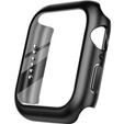 2w1 Etui + Szkło Hartowane do Apple Watch 4/5/6/SE 40MM, Czarne