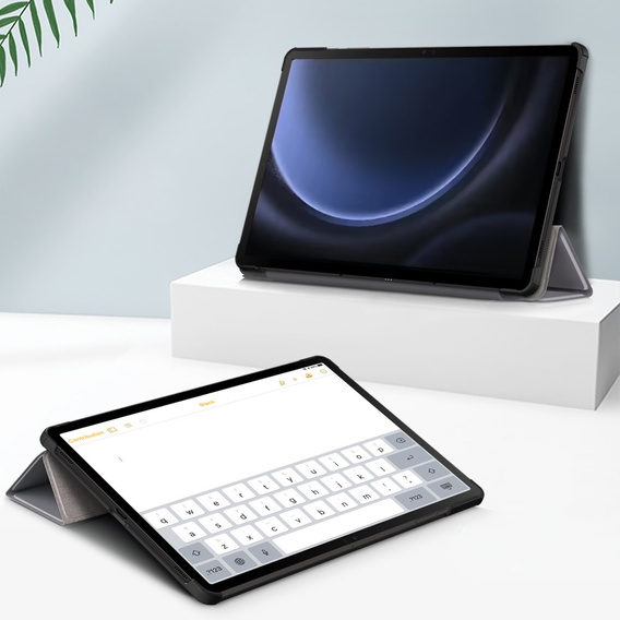 Etui do Samsung Galaxy Tab S9 FE+ Plus, Smartcase z miejscem na rysik, szare