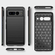Etui do Google Pixel 7 Pro, Karbon, czarne