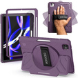 Etui Dexnor 360° do iPad Pro 11 2024 (5 gen.), z paskiem i miejscem na rysik - fioletowe