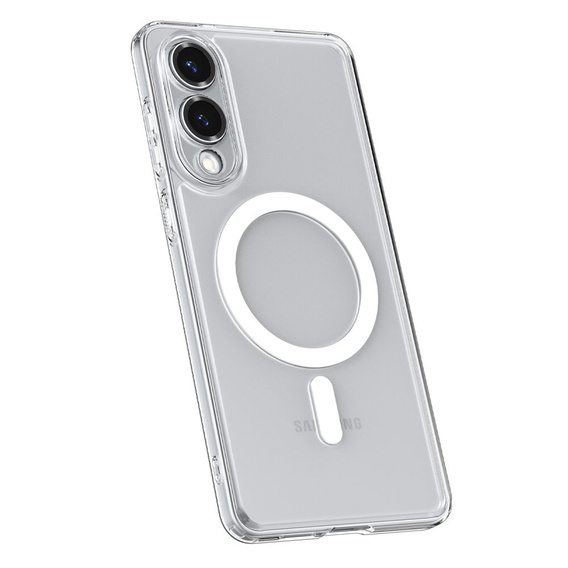 Etui z MagSafe Spigen do Samsung Galaxy S25 Edge, Ultra Hybrid, przezroczyste / białe + Szkło Hartowane 9H