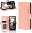 Etui z klapką do Motorola Moto G56 5G, Card Slot, różowe