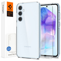 Etui Spigen do Samsung Galaxy A55 5G, Ultra Hybrid, przezroczyste + Szkło