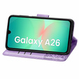 Etui z klapką do Samsung Galaxy A26 5G, Butterfly, fioletowe