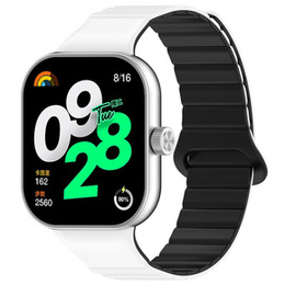 Pasek Silikonowy do Xiaomi Redmi Watch 4 / Xiaomi Smart Band 8 Pro / Xiaomi Smart Band 9 Pro, Biały/Czarny