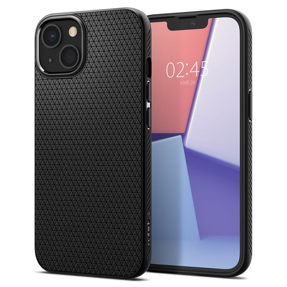 Etui Spigen do iPhone 13, Liquid Air, czarne + szkło