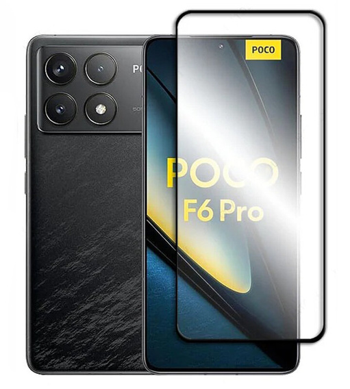 Szkło Hartowane 3D do Xiaomi Poco F6 Pro, czarna ramka