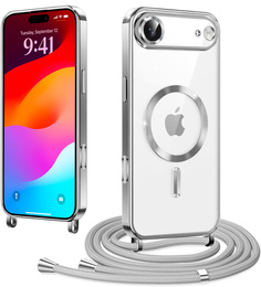 Etui do iPhone Air, Electro MagSafe, srebrne + Smycz