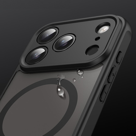 Etui do iPhone 17 Pro, do MagSafe, matowe z ochroną aparatów, czarne