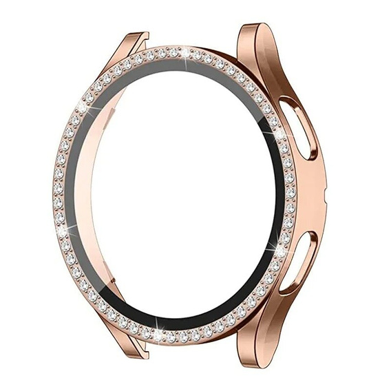2w1 Etui + Szkło Hartowane do Samsung Galaxy Watch 7 44mm, Różowe Złoto