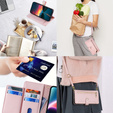 Etui z klapką do Realme 14 Pro 5G, Wallet Zipper Pocket, różowe