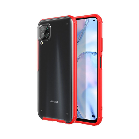 Etui do Huawei P40 Lite, Obudowa AntiDrop Matte Hybrid Case, Czerwone