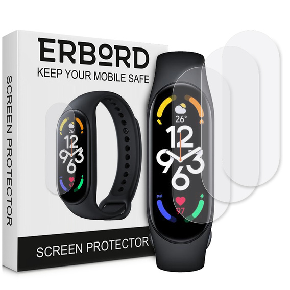 3x Folia Hydrożelowa ERBORD do Xiaomi Mi Band 5