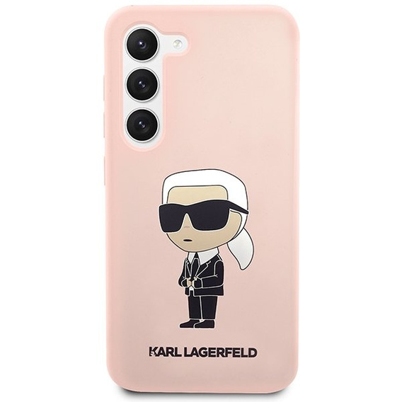 Etui Karl Lagerfeld do Samsung Galaxy S23+ Plus, Silicone Ikonik, różowe