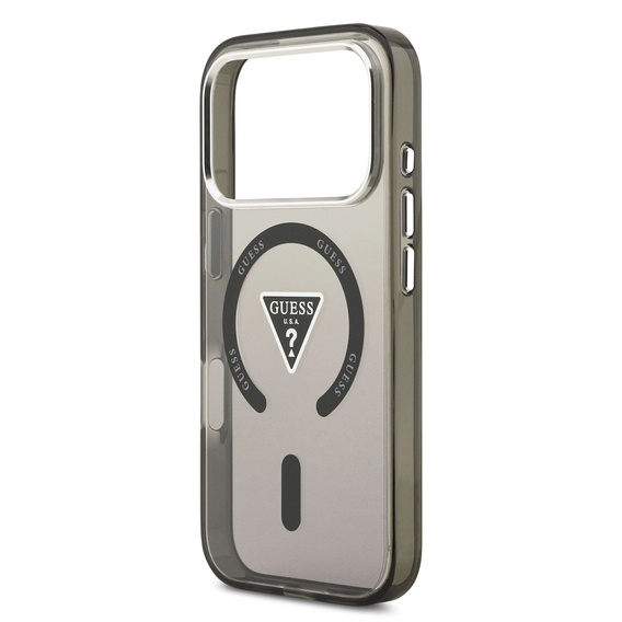 Etui GUESS do iPhone 17 Pro Max, IML Gradient Triangle Logo MagSafe, czarne
