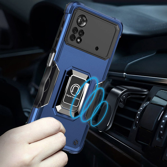 Etui do Xiaomi Poco X4 Pro 4G, Dual-Layer Armor, niebieskie