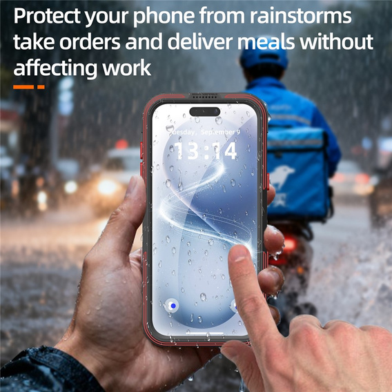 Etui Wodoodporne IP68 do iPhone 17 Pro Max, SHELLBOX GTM MagSafe, czarne