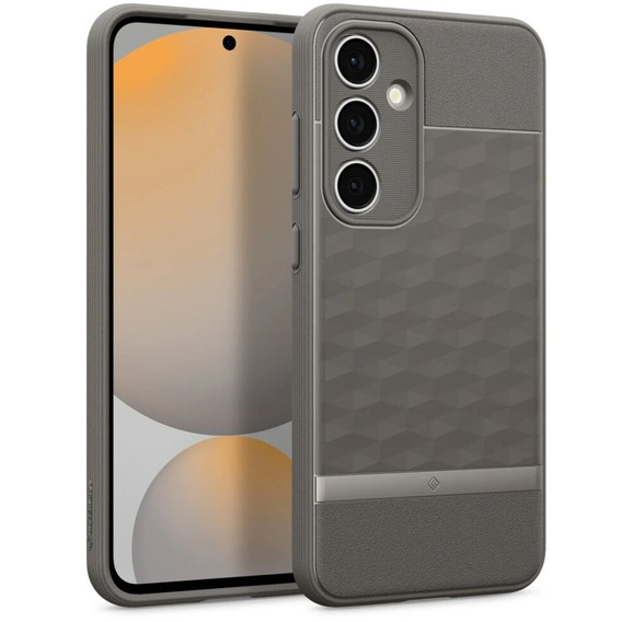 Etui Caseology do Samsung Galaxy S24 FE, Parallax, szare + Szkło na ekran