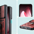 Etui pancerne do Oppo Reno 13 Pro, CamShield Slide, czerwone