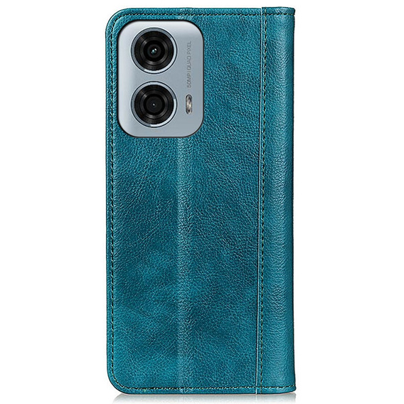 Etui do Motorola Moto G24 / G24 Power / G04, Wallet Litchi Leather, niebieskie