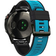 Pasek Silikonowy do Garmin Fenix 5/6/7 Forerunner 945/935, Niebieski / Czarny