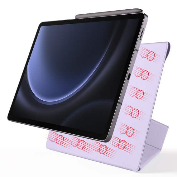 Magnetyczne etui origami do Samsung Galaxy Tab S10 Lite / S10 FE / S9 FE / S9 – fioletowe