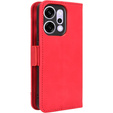Etui z klapką do Oppo Reno 14, Card Slot, czerwone
