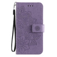Etui z klapką do Samsung Galaxy S21 FE, Mandala, fioletowe