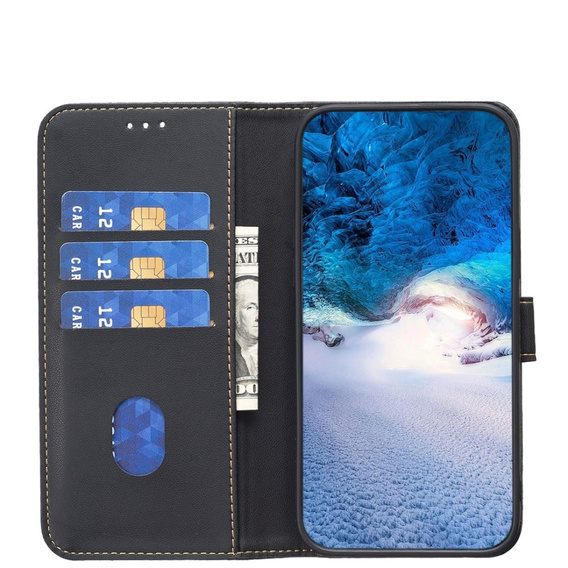 Etui z klapką do Xiaomi Redmi Note 13 Pro 4G / Xiaomi Redmi Note 14S / Xiaomi Poco M6 Pro 4G, BINFEN Wallet, czarne