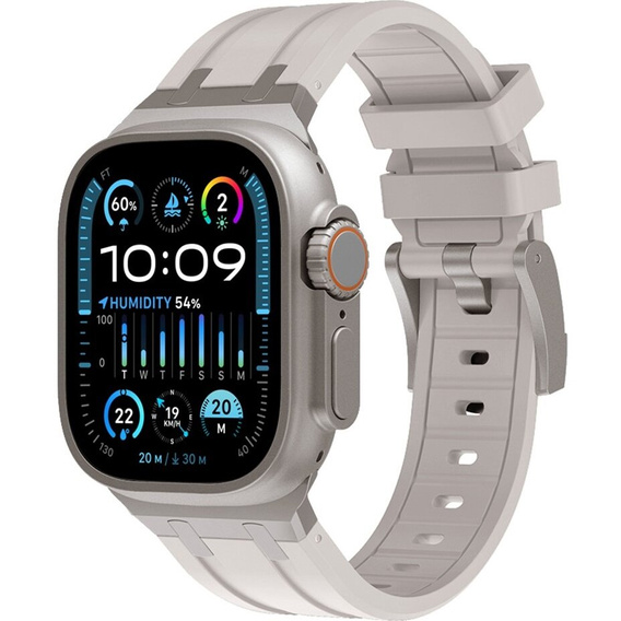 Pasek Silikonowy do Apple Watch 1/2/3/4/5/6/7/8/9/10/11/SE Ultra 1/2/3 42/44/45/46/49mm, Beżowy