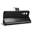 Etui z klapką do Samsung Galaxy S25 Edge, Crazy Horse Wallet, czarne