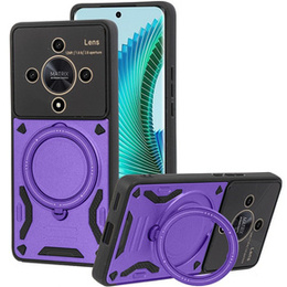 Etui pancerne do Honor Magic 6 Lite 5G, Magnetic Ring, fioletowe