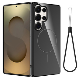 Etui do Samsung Galaxy S25 Ultra z paskiem, magnetyczne MagSafe  – czarne