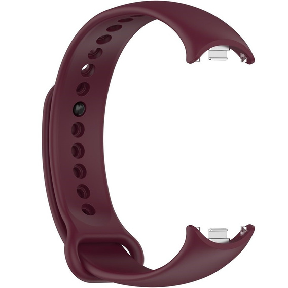 Pasek Silikonowy do Xiaomi Smart Band 10 / 9 / 8, Bordowy